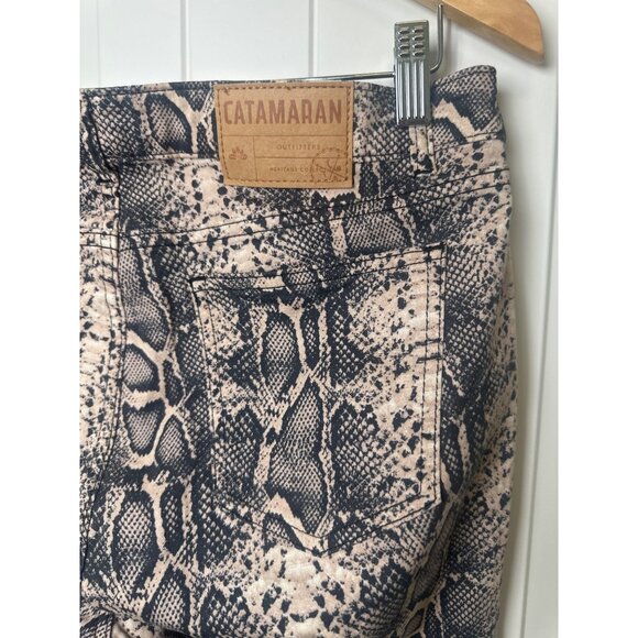 Catamaran Snake Print High-Waisted Skinny Pants Size 9 - Picture 4 of 8